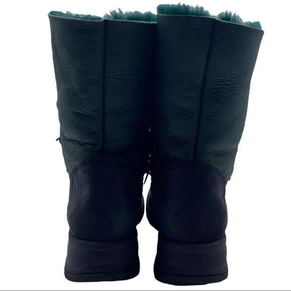 La Canadienne Green Leather Suede Shearling Winter Boot Size 6 - Picture 6 of 9